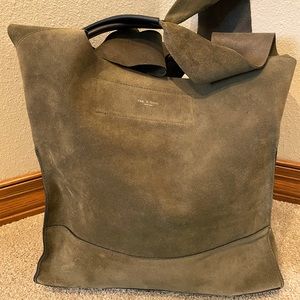 NWT rag & bone Leather tote olive suede